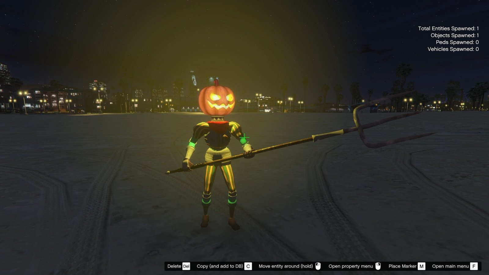 GTA 5 Mods Halloween Pumpkin Scarecrow with Pitchfork Prop – GTA5 MODEX