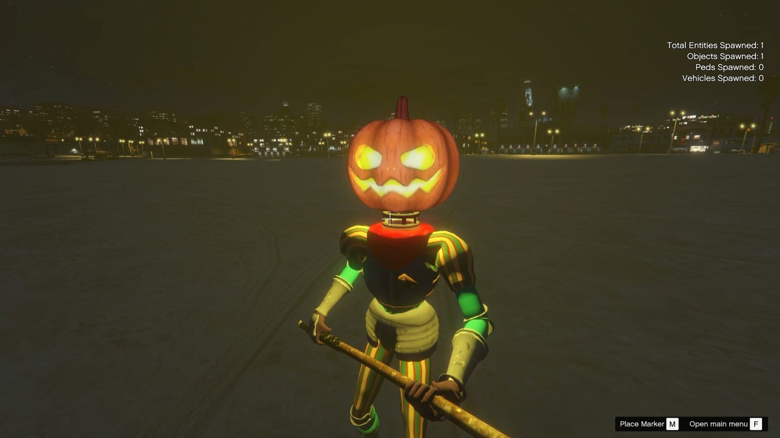 GTA 5 Mods Halloween Pumpkin Scarecrow with Pitchfork Prop – GTA5 MODEX