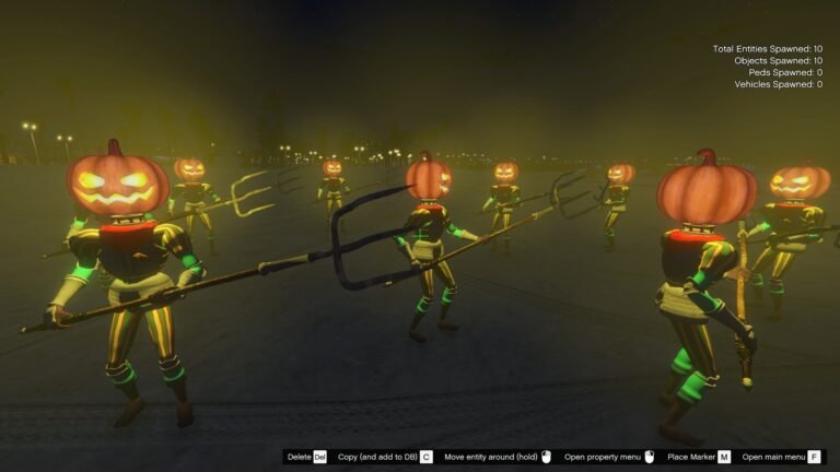 GTA 5 Mods Halloween Pumpkin Scarecrow with Pitchfork Prop – GTA5 MODEX